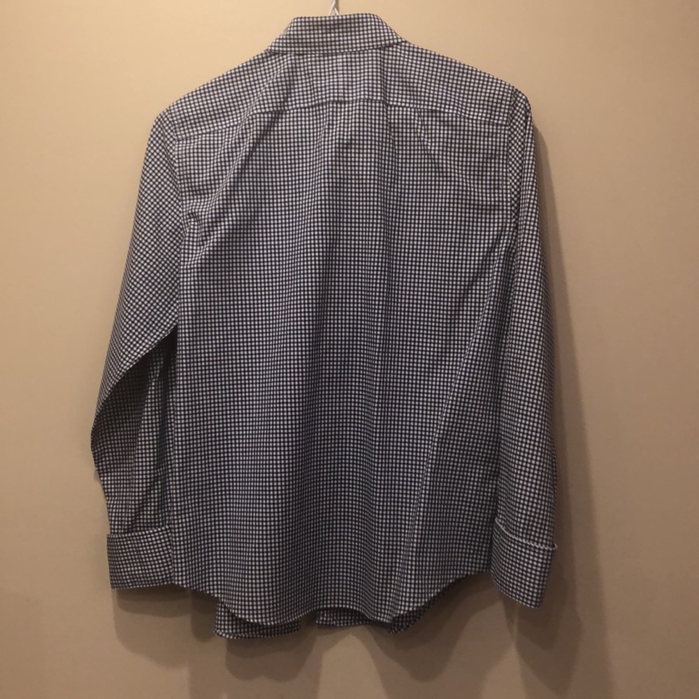 Navy Checked Button Down- Chaps - image 2